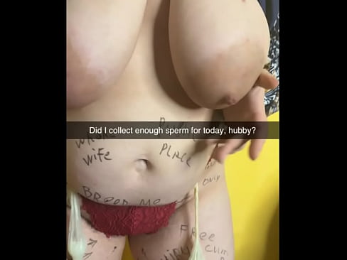 Big boobed married  thick MILF wife become a total slut and cum dump for free sex - Snapchat Cuckold Captions