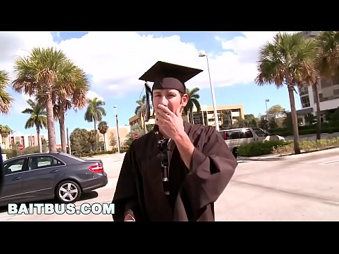 BAITBUS - We Picked This Straight Boy Up At His Graduation Ceremony And Tricked Him