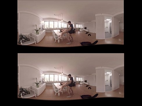 VR Porn 360 Brunette fucked on the table