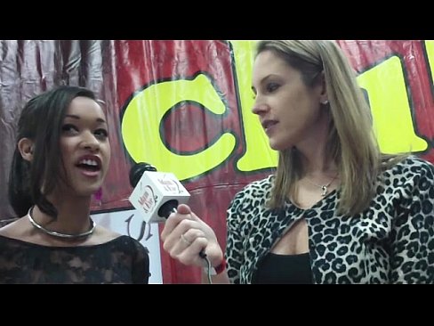 Hot Young and Sweet Brunette Skin Diamond Interviewed at the 2012 AVN Awards