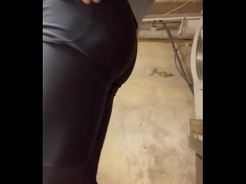 I pull up leggings over my cock tied in a ring