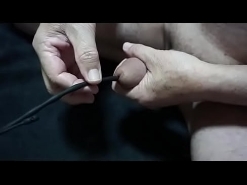 Inserting a silicone plug into the urethra