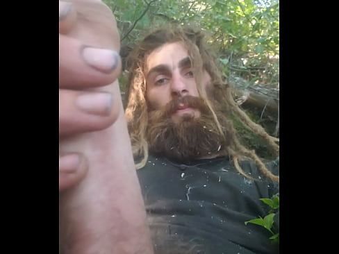 wanking in the forest