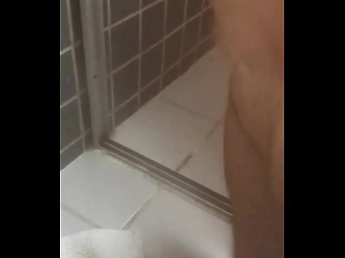 Masturbate white cock in bathroom