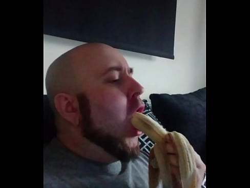 Breakfast banana blowjob
