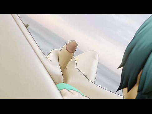 Fuuka receives a nice footjob from mitsuru