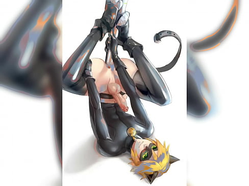 Yaoi gay hentai porno Chat Noir