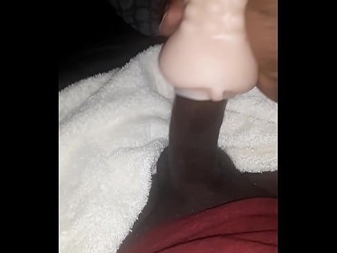 Solo play with male sex toy