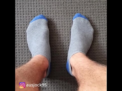 Taking off my jock socks to see my feet