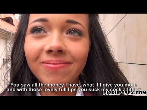 Schollgirl Tricia Teen in uniform gets screwed for money