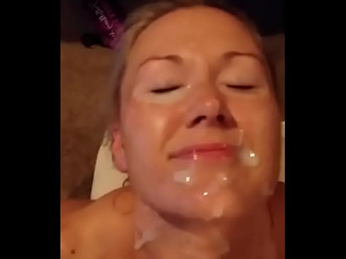 Old Blonde Wife Getting a Facial From Another Man