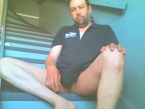 Wanking in the stairwell