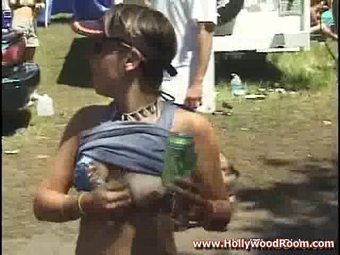 Outdoor Festival Titty Flashing