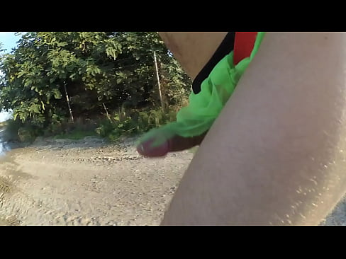 My thong rips while running and I get caugh nude by a cyclist