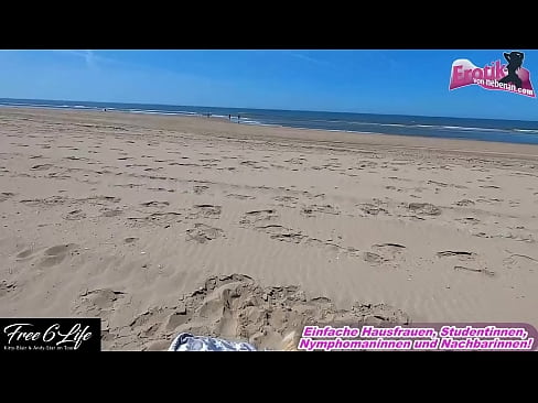 Deutsche blondine fickt  outdoor am Strand und lässt sich besamen