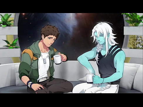 Cute hunk flirts with a blue alien twink, sexual tensions run high | the Symbiant - 01