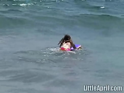 Teen Girl Little April in the ocean