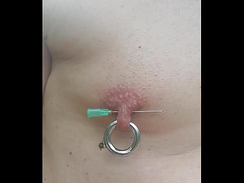 Double Pierced Right Nipple Inspected By Insect