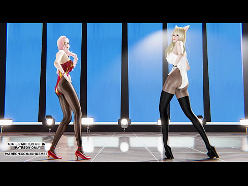 [MMD] HyunA - Lip & Hip Ahri Seraphine BunnyGirl Sexy Hot Dance