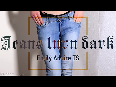 Teaser: trans girl pees in her jeans - watersports wetting Emily Adaire TS fetish girl next door clothing european white