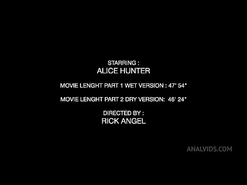 Alice Hunter 1st time 0% pussy / double fist anal/ foot anal/ dap with anal hook/ creampie/ cum swallowing/ squirting RA044