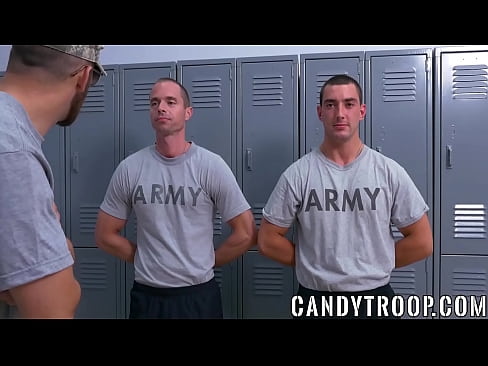 Two army guys suck sergeant thick dick