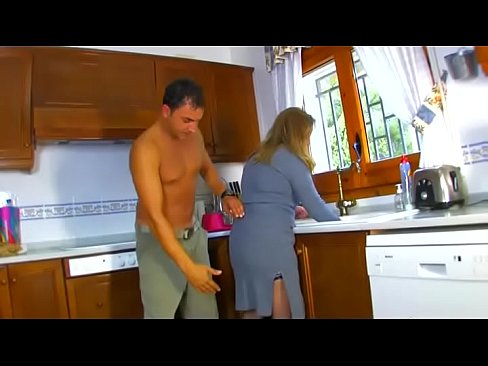 Housewife mistreated and fucked in the kitchen while she wash the dishes