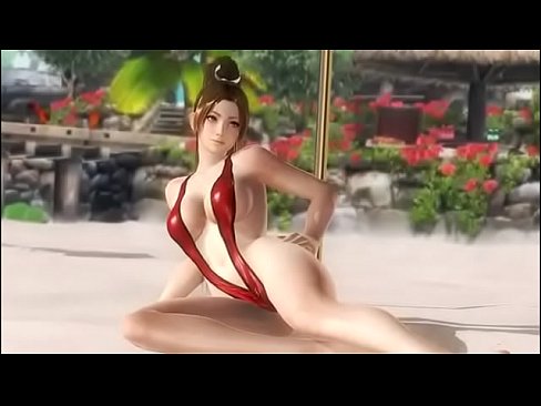 DOA5 Last Round Mai Shiranui Pole Dance dengan slingshot bikini