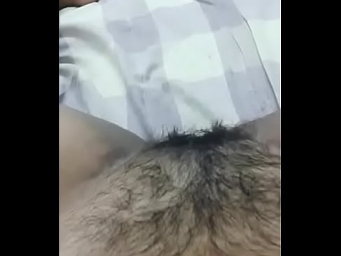 my girlfrnd rubbing her hairy pussy- part 1