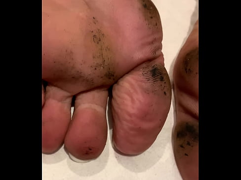 Close up of my dirty feet