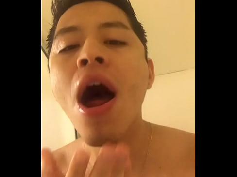 Getting horny in the shower and swallowing cum