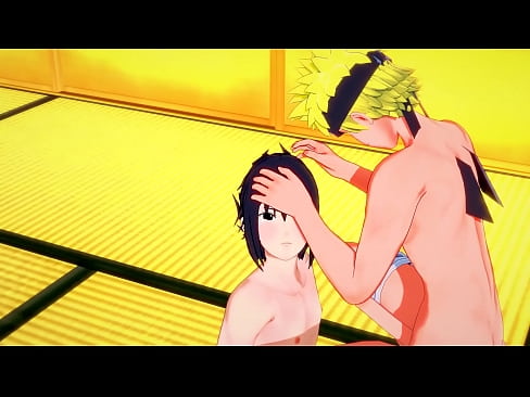 Naruto Yaoi - Naruto & Sasuke sucking & masturbating with foot