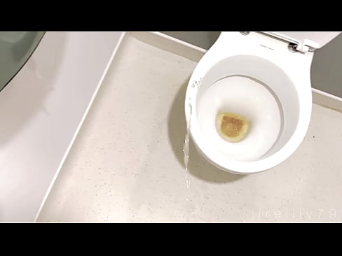 PISS EVERYWHERE: this filthy fucking pig pisses all over a public toilet at the office