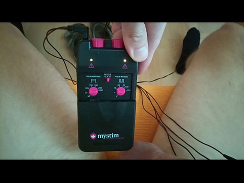 Very hard cock in electrosex