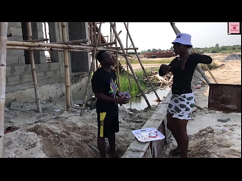 SACHET WATER SELLER FUCKED BY A LABOURER IN AN UNCOMPLETED BUILDING