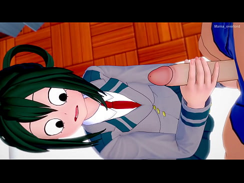 Tsuyu Asui se divierte jugando con una polla (hentai) (sin censura) (versión adulta)