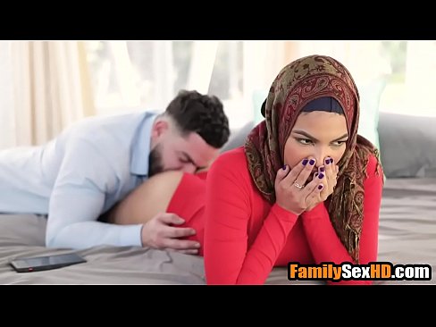 Arab step sister wears hijab when fucking stepbrother