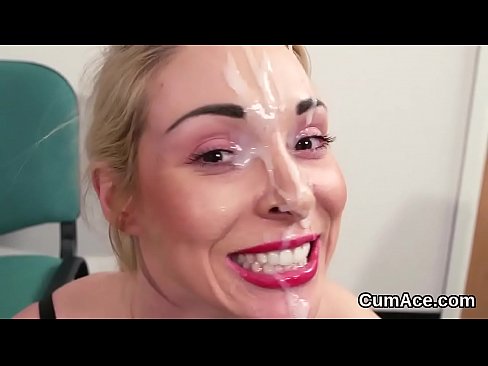 Impressive teen enjoys a throat fucking and lots of jism on her face
