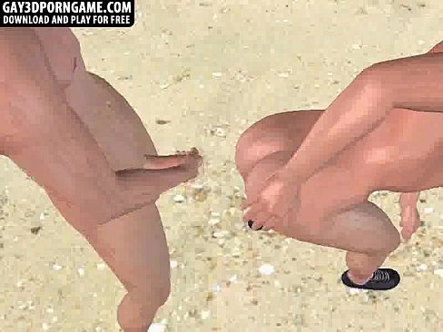 These sexy 3D studs are fucking on a beach and cumming