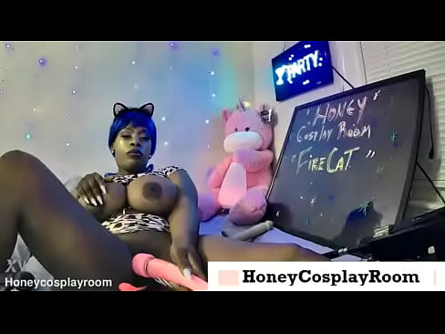 HONEY COSPLAY ROOM -- FIRE CAT -- Big Titty Fat Pussy Cum PT.2