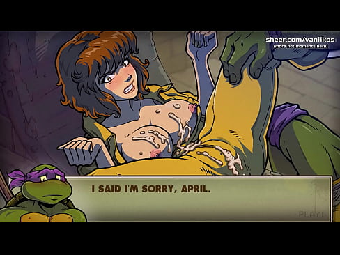 TMNT porn. Jerking off and fucking April's gorgeous and sexy vagina l Hottest highlights l The Mating Season l Part #1