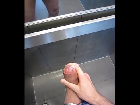 jacking off in office elevator