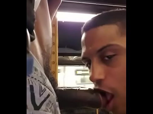 Hot Guy Sucks Friend's Black Cock In Public