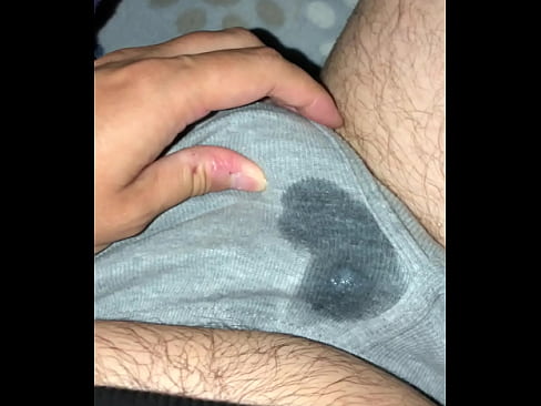 Male wakes up and unloads big cumshot in his underwear