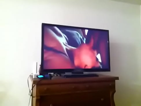 Me jerking off while watching the video of me mouthfucking my wife!