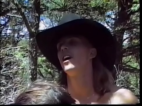 Hot dude in a cowboy hat drills his friend's asshole outside in the woods