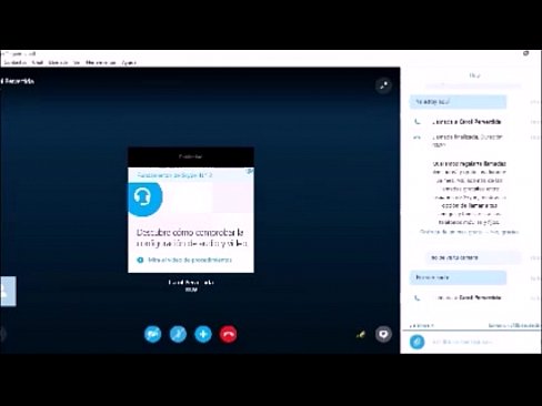 Una muestra a un chico del twitter por skype