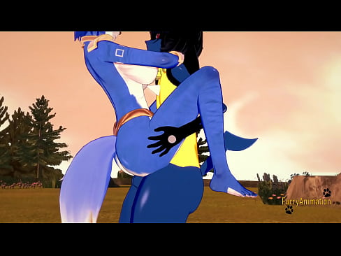 Star Fox Pokemon Star Fox Pokemon Furry Hentai - Krystal with Lucario titjob and penetrated