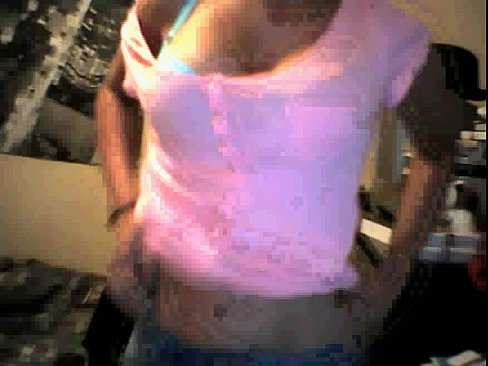 Big boobed teen playing on msn