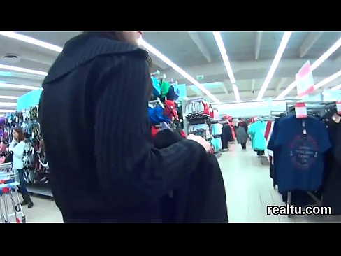 Charming czech teen is tempted in the mall and screwed in pov